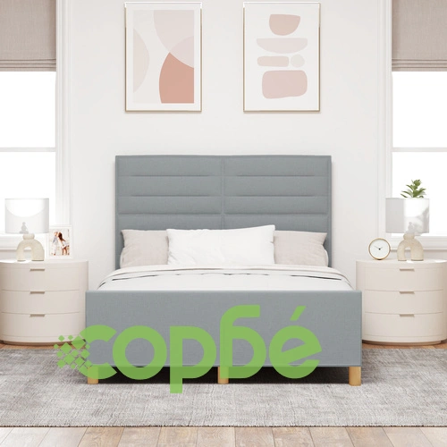 Легло от тъкан с размер 140x190 см в светлосиво ➤ топ цена ➤ sorbe.bg