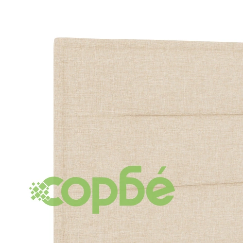 Кремаво дървено легло 140x190 см с текстилна тапицерия ➤ топ цена ➤ sorbe.bg