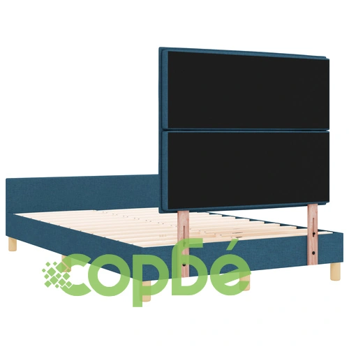 Текстилно Легло в Синьо 140x200 см с Дървена Рамка ➤ топ цена ➤ sorbe.bg