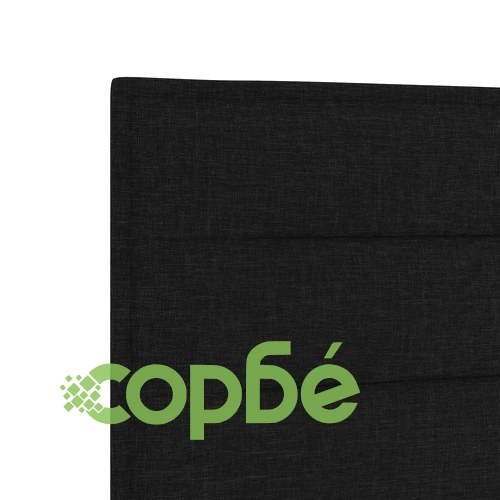 Черна текстилна рамка за легло 160x200 см с дървена основа ➤ топ цена ➤ sorbe.bg