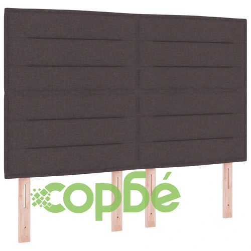 Легло с дървена рамка 160x200 см в тъмно кафяв цвят с текстилна тапицерия ➤ топ цена ➤ sorbe.bg