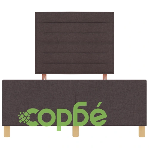 Легло с дървена рамка 160x200 см в тъмно кафяв цвят с текстилна тапицерия ➤ топ цена ➤ sorbe.bg