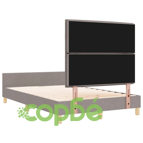 Легло с текстилна тапицерия в цвят таупе 160x200 см ➤ топ цена ➤ sorbe.bg