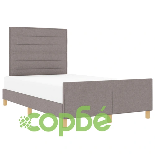 Легло с текстилна тапицерия в цвят таупе 160x200 см ➤ топ цена ➤ sorbe.bg