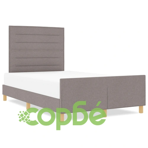 Легло с текстилна тапицерия в цвят таупе 160x200 см ➤ топ цена ➤ sorbe.bg