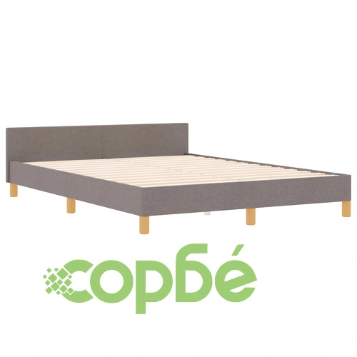 Легло с текстилна тапицерия в цвят таупе 160x200 см ➤ топ цена ➤ sorbe.bg