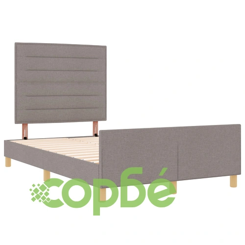 Легло с текстилна тапицерия в цвят таупе 160x200 см ➤ топ цена ➤ sorbe.bg