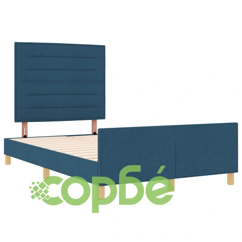 Легло от натурално дърво в син цвят с размери 160x200 см ➤ топ цена ➤ sorbe.bg