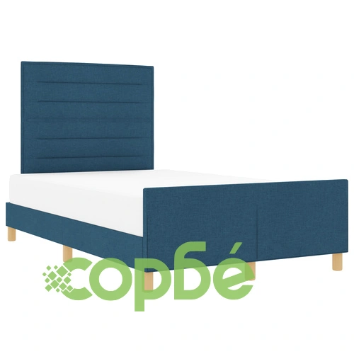 Легло от натурално дърво в син цвят с размери 160x200 см ➤ топ цена ➤ sorbe.bg