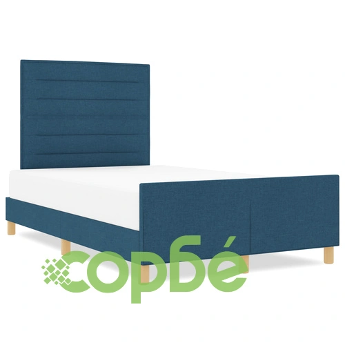 Легло от натурално дърво в син цвят с размери 160x200 см ➤ топ цена ➤ sorbe.bg