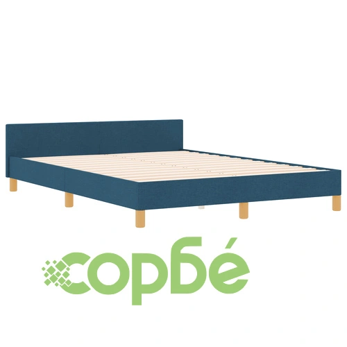Легло от натурално дърво в син цвят с размери 160x200 см ➤ топ цена ➤ sorbe.bg
