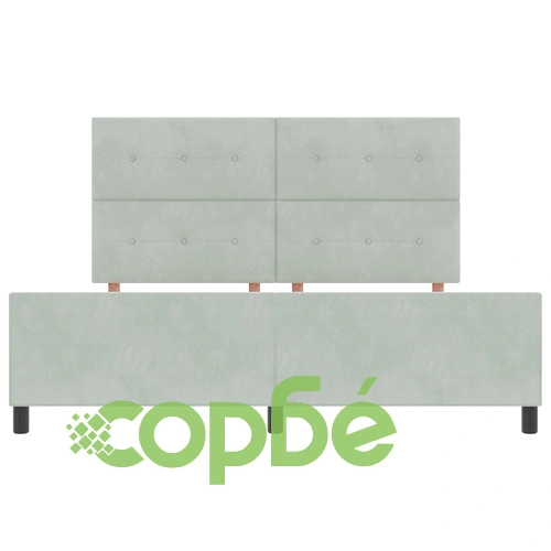 Легло от Кадифе в Светлосиво 180x200 см с Тапицирана Рамка ➤ топ цена ➤ sorbe.bg