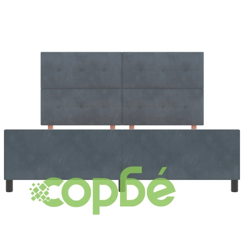 Луксозно Легло от Тъмно Сиво Кадифе 180x200 см с Тапицирана Рамка ➤ топ цена ➤ sorbe.bg
