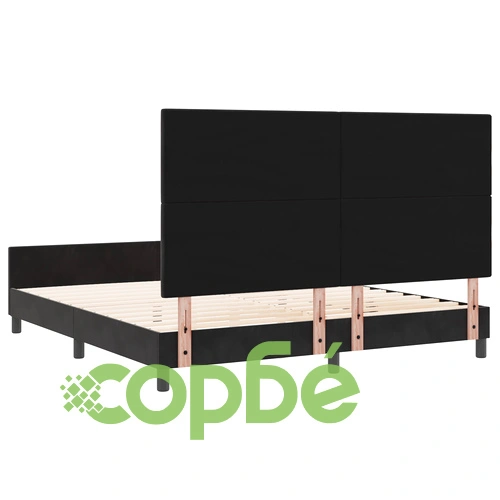 Черно кадифено легло 180x200 см с MDF рамка ➤ топ цена ➤ sorbe.bg
