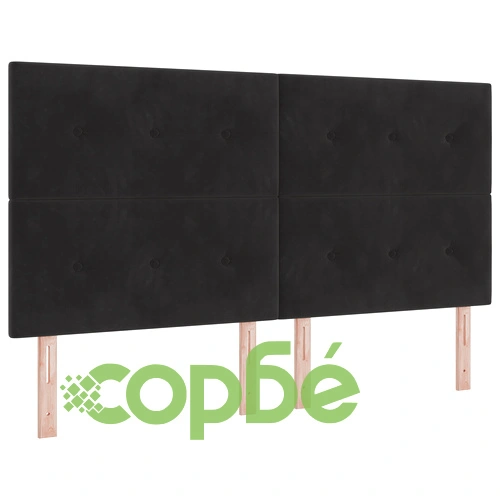 Черно кадифено легло 180x200 см с MDF рамка ➤ топ цена ➤ sorbe.bg