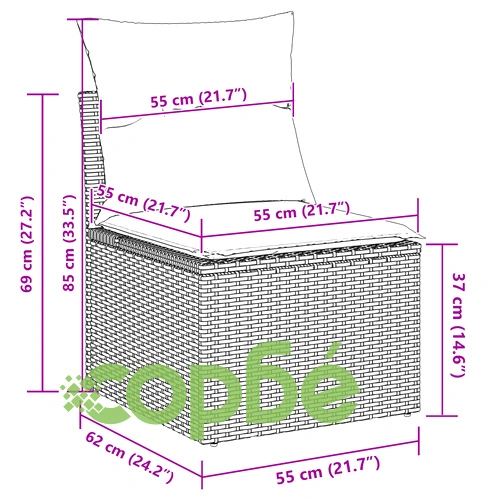 Комплект градински диван от 5 части с възглавници - черен полиратан ➤ топ цена ➤ sorbe.bg