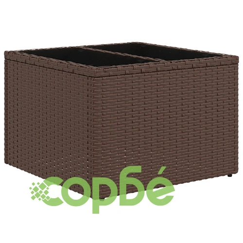 Комплект градински диван от полиратан в кафяво с възглавници - 9 части ➤ топ цена ➤ sorbe.bg