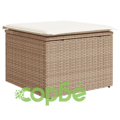 Комплект градински диван от 6 части с възглавници - кафяв ръчно плетен ратан ➤ топ цена ➤ sorbe.bg