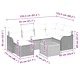Градински диван комплект 7 части бежов полиратан с възглавници