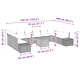 Градински комплект мебели 11 части с възглавници черен полиратан акация