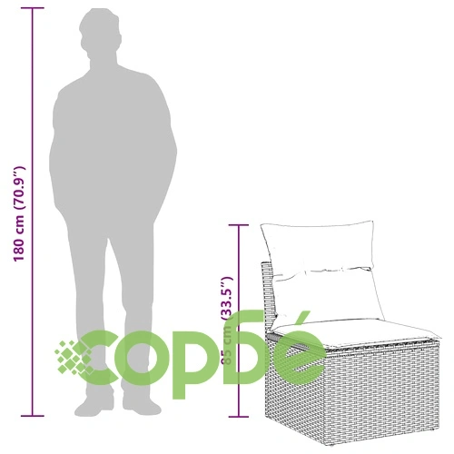 Градински диван комплект 4 части с възглавници от полиратан акация бежов 239x117x37 см ➤ топ цена ➤ sorbe.bg