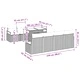 Градински диван комплект 7 части полиратан кафяв и кремав 100x55x73 см