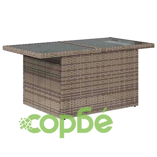 Градински Комплект от Полиратан 7 части за 6 души, Сив и Тъмносин ➤ топ цена ➤ sorbe.bg