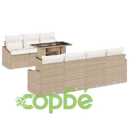 Градински комплект мебели 8 части полиратан бежов и кремав 100 x 55 x 73 см ➤ топ цена ➤ sorbe.bg