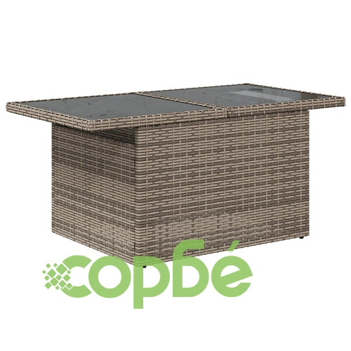 Комплект Градински Мебели от 6 Части - Сив Ратан, Полиестер и Стоманена Конструкция ➤ топ цена ➤ sorbe.bg