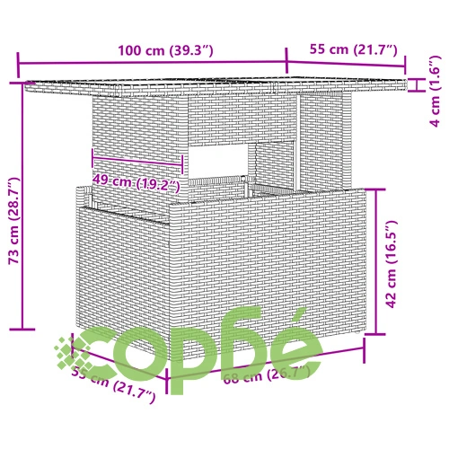 Градински диван комплект 10 части от натурален ратан - Бежов секционен комплект за тераса ➤ топ цена ➤ sorbe.bg