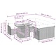 Градински комплект от полиратан 7 части черно и кремаво 100x55x73 см