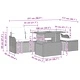 Градински комплект мебели 6 части с възглавници от полиратан черно и кремаво