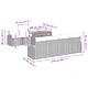 Градински комплект от полиратан и акация 9 части с възглавници бежов 100x55x73 см