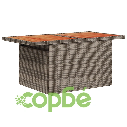 Комплект Градински Диван от 10 Части с Функция за Съхранение - Сив и Черен, Полиратан ➤ топ цена ➤ sorbe.bg