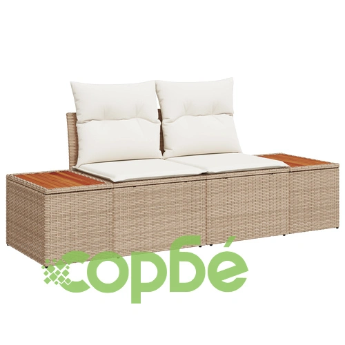Градински Диван Комплект от 5 части от Полиратан в Бежов с Място за Съхранение ➤ топ цена ➤ sorbe.bg