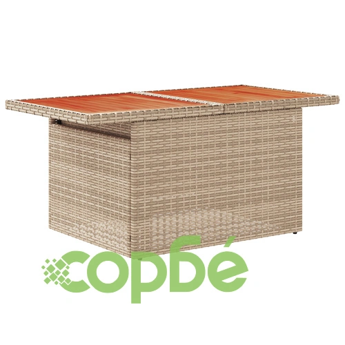 Градински диван комплект от 6 части - Полиратан, Бежов/Кремав, за 5 души ➤ топ цена ➤ sorbe.bg