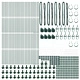 Комплект от 104 Оградни Стълба от Стомана с Прахово Покритие, Зелени, 3.2 x 3.2 x 83.5 см