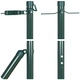 Комплект Постове за Ограда 104 Елемента, Зелен Бетон, 3.2 x 3.2 x 88.5 см, Устойчив на UV Лъчи