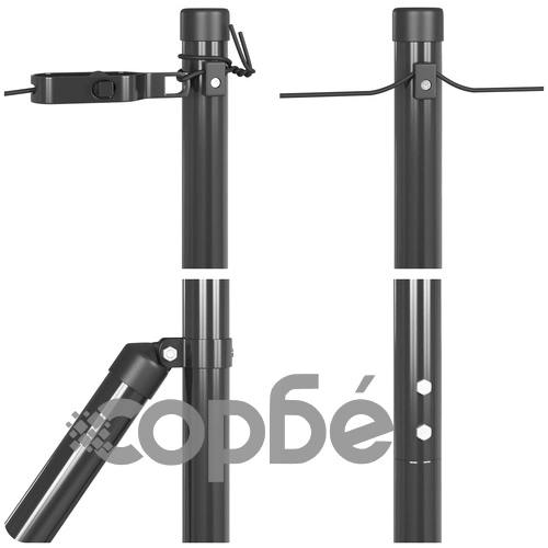 Комплект оградни стълбове - 104 части от бетон и метал, сиви, 3.2 x 3.2 x 78.5 см ➤ топ цена ➤ sorbe.bg