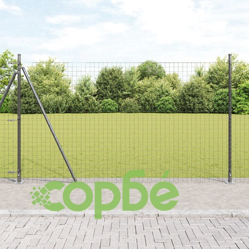 Комплект от 52 елемента за бетонна ограда, сиви, 3.2 x 3.2 x 88.5 см ➤ топ цена ➤ sorbe.bg