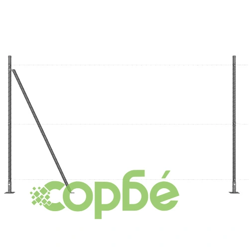 Комплект от 52 елемента за бетонна ограда, сиви, 3.2 x 3.2 x 88.5 см ➤ топ цена ➤ sorbe.bg