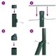 Еврофенс с шипове, 50 x 0,4 м, поцинкована стомана, зелен