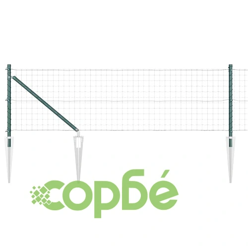 Еврофенс с шипове, 50 x 0,4 м, поцинкована стомана, зелен ➤ топ цена ➤ sorbe.bg