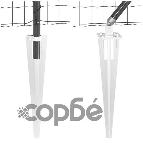 Евро ограда с колчета 0.4 x 50 м стомана сив цвят ➤ топ цена ➤ sorbe.bg