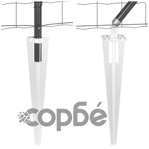 Евро ограда с колчета 0.6 x 50 м поцинкована стомана сива ➤ топ цена ➤ sorbe.bg