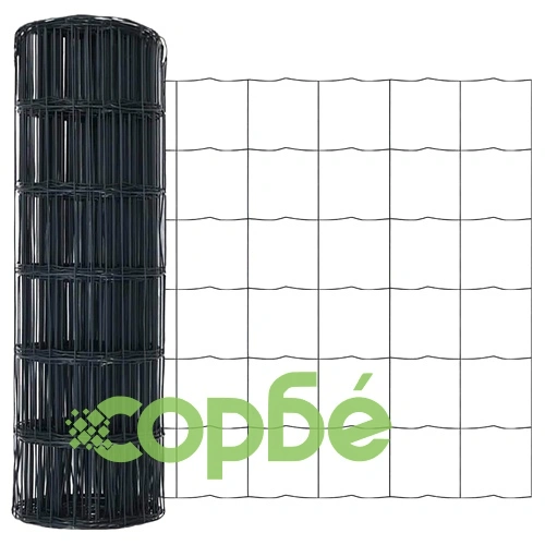 Евро ограда с колчета 0.6 x 50 м поцинкована стомана сива ➤ топ цена ➤ sorbe.bg