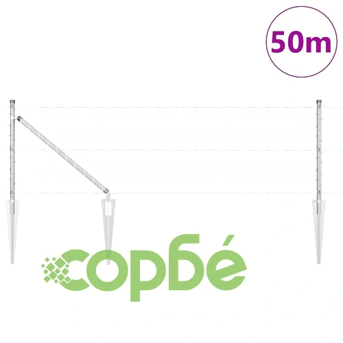 Оградна мрежа с шипове 50 x 0,6 м, поцинкована стомана ➤ топ цена ➤ sorbe.bg