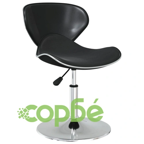 Трапезни столове, 2 бр, черни, от изкуствена кожа с регулируема височина ➤ топ цена ➤ sorbe.bg