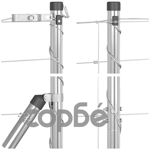 Ограда за пасища от поцинкована стомана 100 x 0.8 м сребрист цвят ➤ топ цена ➤ sorbe.bg