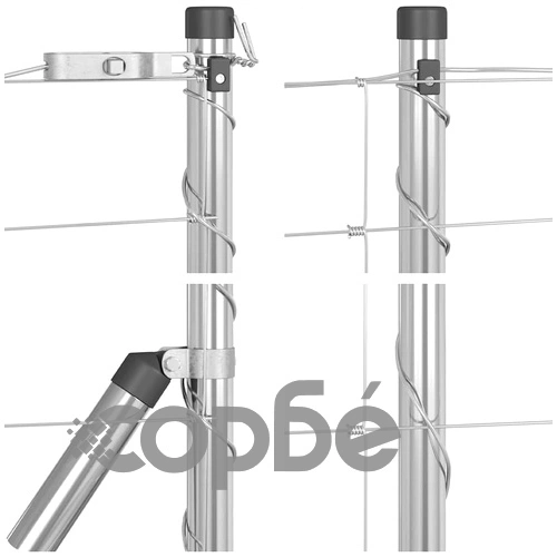Ограда за пасища от поцинкована стомана 100 x 0.8 м сребриста ➤ топ цена ➤ sorbe.bg